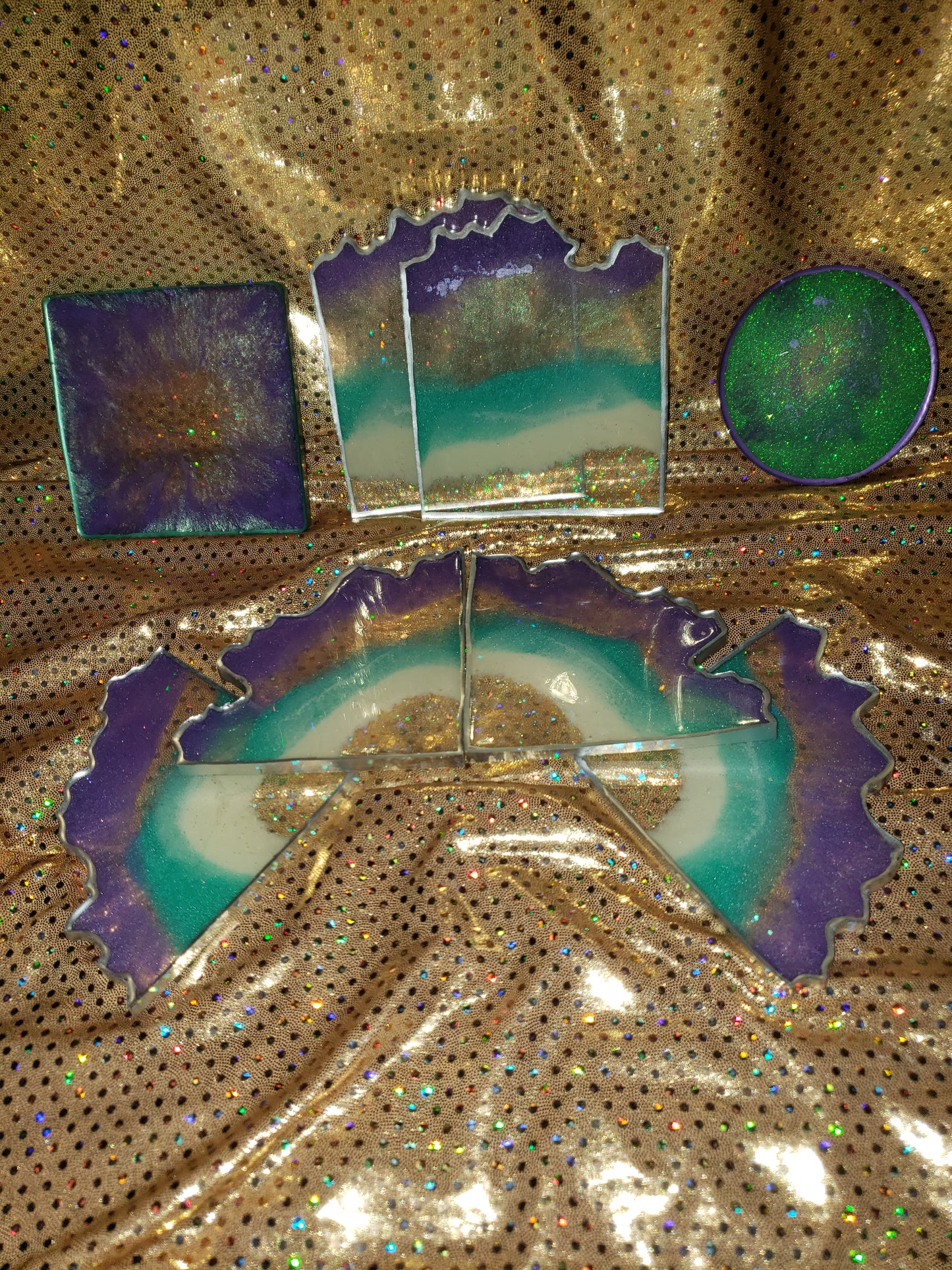 Resin Serving Tray & Coasters (Separate)