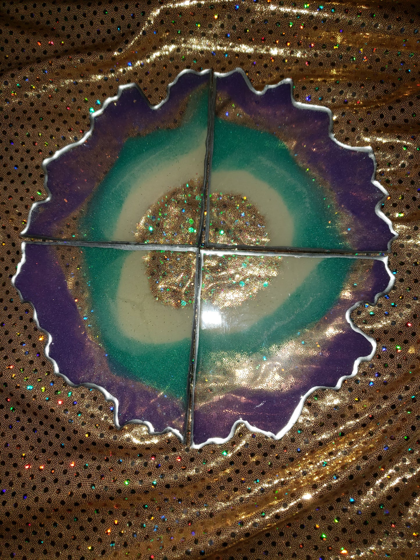 Resin Serving Tray & Coasters (Separate)