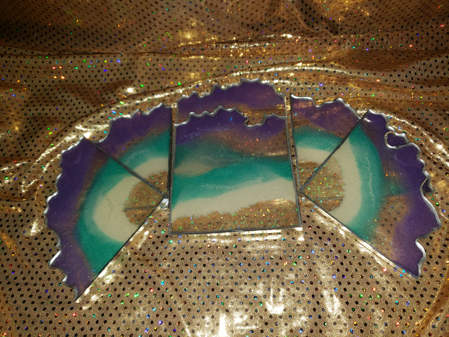 Resin Serving Tray & Coasters (Separate)