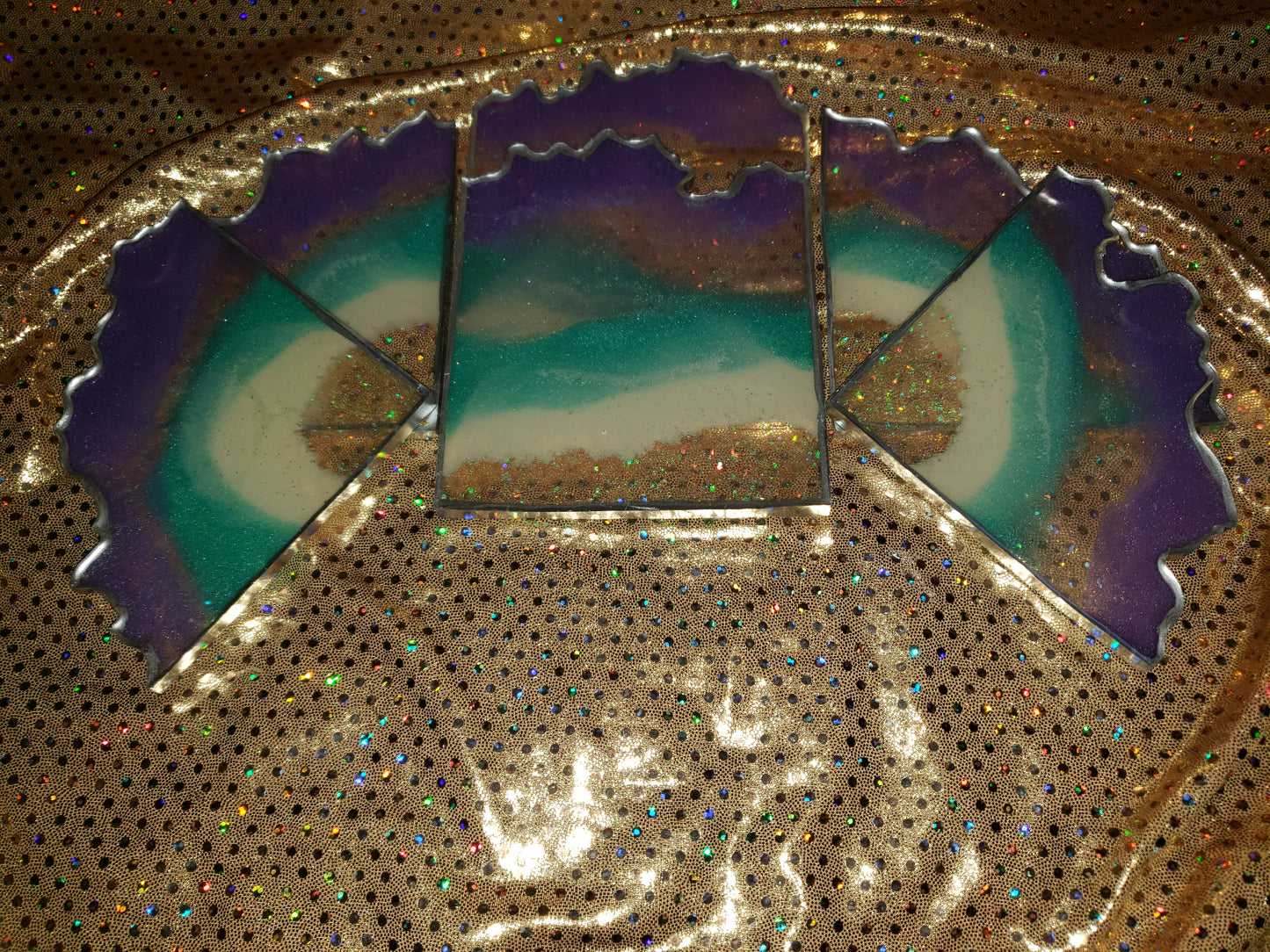 Resin Serving Tray & Coasters (Separate)